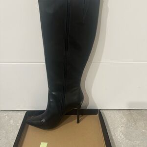 INC International Concepts Black Heeled Boots